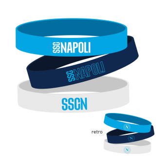 SSC Napoli brățară de cauciuc 3pack Silicone