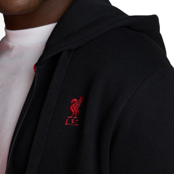 FC Liverpool hanorac de bărbați cu glugă zip thru black