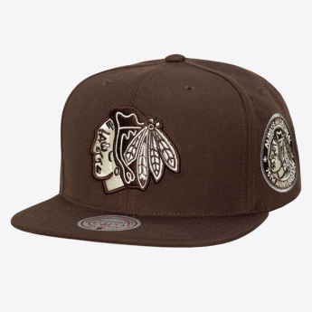Pánská kšiltovka Chicago Blackhawks NHL Brown and Cream Snapback