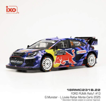 Modele auto și moto model 1/18 Ford Puma WRC Rally Monte Carlo 2025 G. Munster