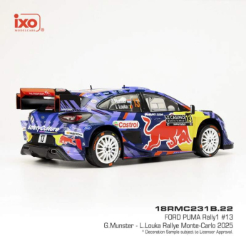 Modele auto și moto model 1/18 Ford Puma WRC Rally Monte Carlo 2025 G. Munster