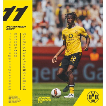 Borussia Dortmund calendar 2027 Postcard
