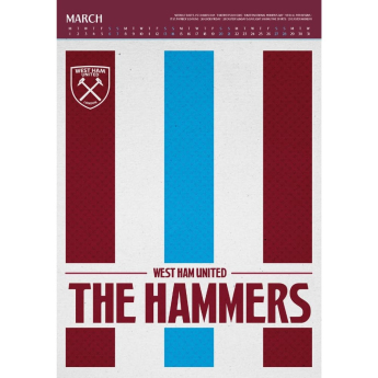 West Ham United calendar FC Deluxe 2027