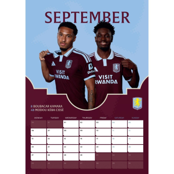 Aston Villa calendar A3 2027
