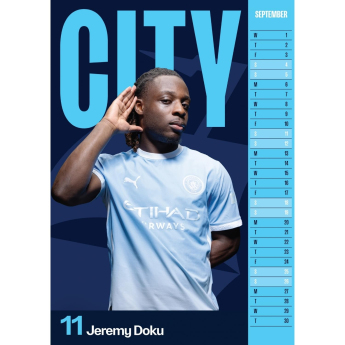 Manchester City calendar A3 2027