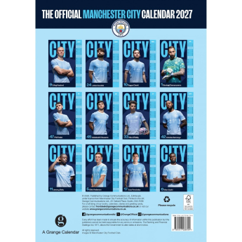 Manchester City calendar A3 2027