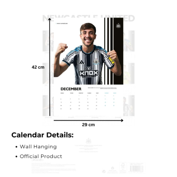 Newcastle United calendar A3 2027