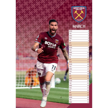 West Ham United calendar A3 2027
