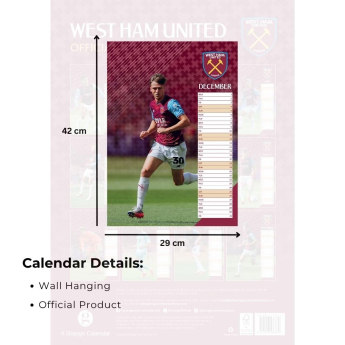 West Ham United calendar A3 2027