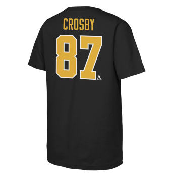 Pittsburgh Penguins tricou de copii Sidney Crosby #87 NHL Flat Captains Name & Number Short Sleeve Cotton