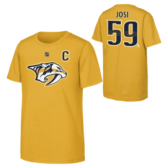Nashville Predators tricou de copii Roman Josi #59 NHL Flat Captains Name & Number Short Sleeve Cotton
