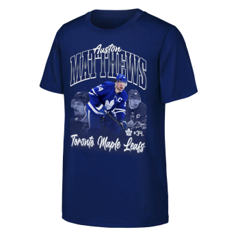 Toronto Maple Leafs tricou de copii Auston Matthews #34 NHL Triple Pic Player Short Sleeve Cotton