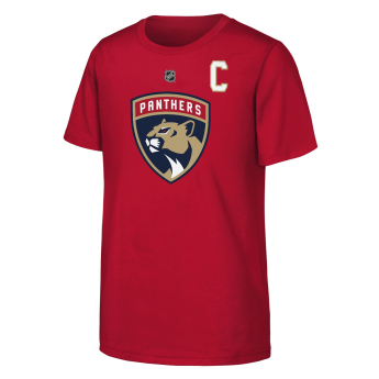 Florida Panthers tricou de copii Aleksander Barkov #16 NHL Flat Captains Name & Number Short Sleeve Cotton