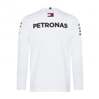 Mercedes AMG Petronas tricou de bărbați cu mânecă lungă Longsleeve white F1 Team 2018