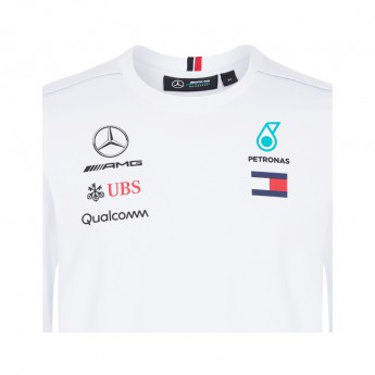Mercedes AMG Petronas tricou de bărbați cu mânecă lungă Longsleeve white F1 Team 2018