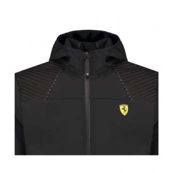 Ferrari geacă de bărbați cu glugă softshell SF black F1 Team 2018