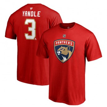 Florida Panthers tricou de bărbați red #3 Keith Yandle Stack Logo Name & Number