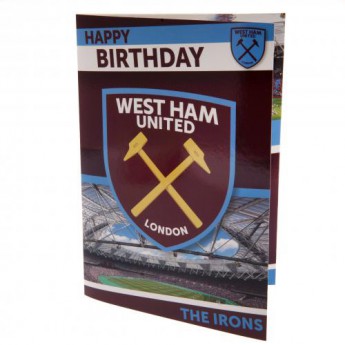 West Ham United urări pentru ziua de naștere Musical Birthday Card
