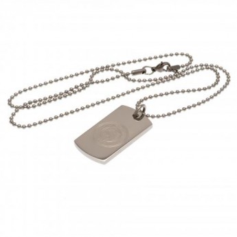 Manchester City lănțișor de gât cu pandantiv câine Engraved Dog Tag & Chain