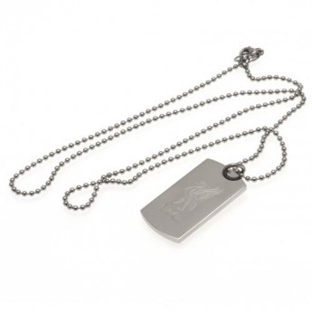 FC Liverpool lănțișor de gât cu pandantiv câine Engraved Dog Tag & Chain LB