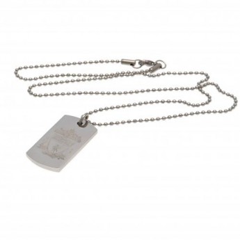 FC Liverpool lănțișor de gât cu pandantiv câine Engraved Dog Tag & Chain CR