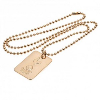 Tottenham Hotspur lănțișor de gât cu pandantiv câine Gold Plated Dog Tag & Chain