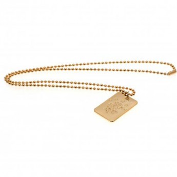 FC Rangers lănțișor de gât cu pandantiv câine Gold Plated Dog Tag & Chain