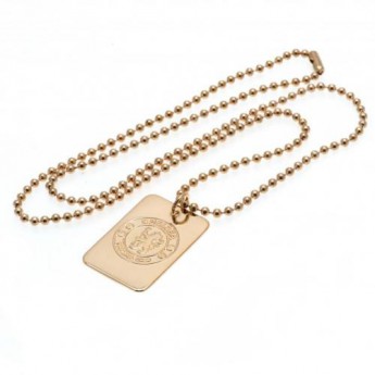 FC Chelsea lănțișor de gât cu pandantiv câine Gold Plated Dog Tag & Chain