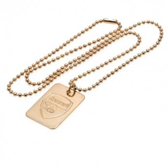 FC Arsenal lănțișor de gât cu pandantiv câine Gold Plated Dog Tag & Chain