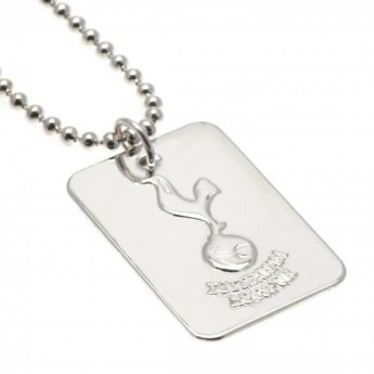 Tottenham Hotspur lănțișor de gât cu pandantiv câine Silver Plated Dog Tag & Chain