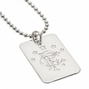 FC Rangers lănțișor de gât cu pandantiv câine Silver Plated Dog Tag & Chain