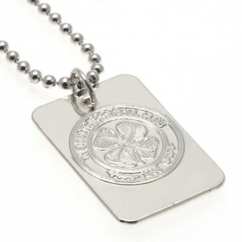 FC Celtic lănțișor de gât cu pandantiv câine Silver Plated Dog Tag & Chain