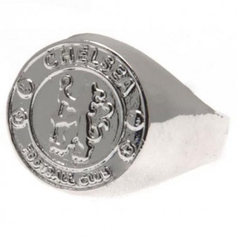 FC Chelsea inel Silver Plated Crest Medium