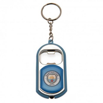 Manchester City pandantiv cu deschizător Key Ring Torch Bottle Opener