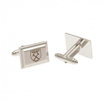 West Ham United butoni Silver Plated Cufflinks