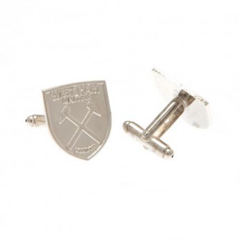 West Ham United butoni Silver Plated Cufflinks CR