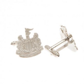Newcastle United butoni Silver Plated Cufflinks CR