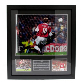 Legende poză în ramă FC Arsenal Bergkamp Signed Framed Print