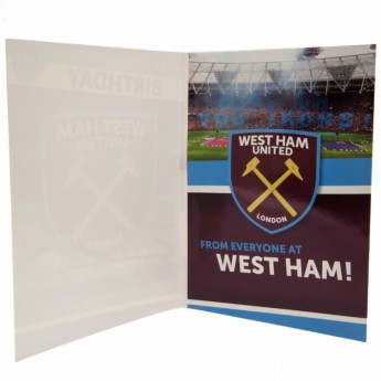 West Ham United urări pentru ziua de naștere Musical Birthday Card