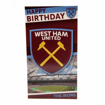 West Ham United urări pentru ziua de naștere Birthday Card