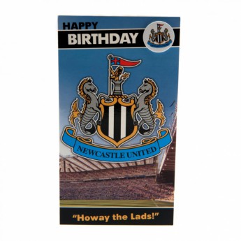 Newcastle United urări pentru ziua de naștere Birthday Card & Badge