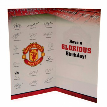 Manchester United urări pentru ziua de naștere Birthday Card No 1 Fan