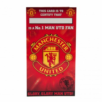 Manchester United urări pentru ziua de naștere Birthday Card No 1 Fan