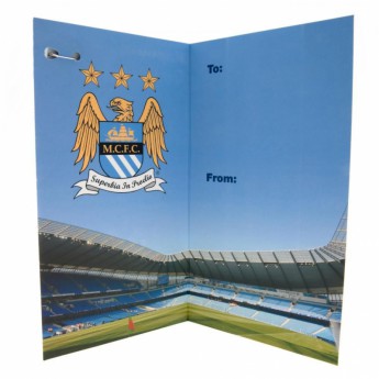 Manchester City urări pentru ziua de naștere Birthday Card & Badge EST