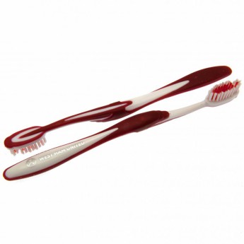 West Ham United două periuțe de dinți Twin Pack Toothbrush Adults