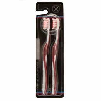 West Ham United două periuțe de dinți Twin Pack Toothbrush Adults