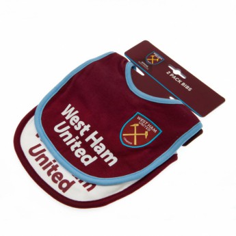 West Ham United bavetă de copii 2 Pack Bibs