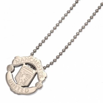 Manchester United lănțișor de gât cu pandantiv Stainless Steel Pendant & Chain