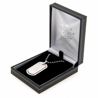 FC Rangers lănțișor de gât cu pandantiv câine Framed Dog Tag & Chain