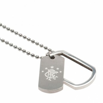 FC Rangers lănțișor de gât cu pandantiv câine Framed Dog Tag & Chain